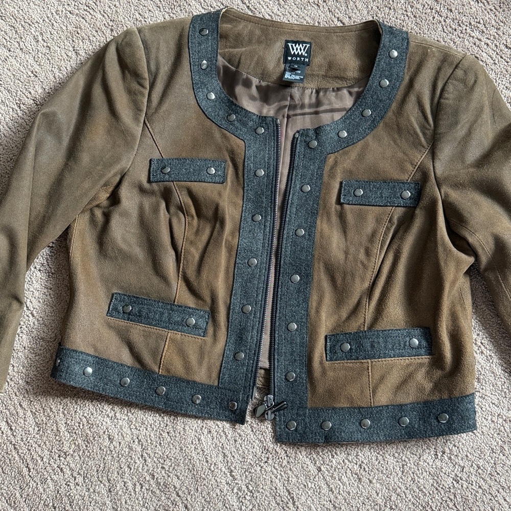 Worth Brown Suede Jacket